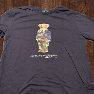 Polo by Ralph Lauren Black Tee with Bear Design